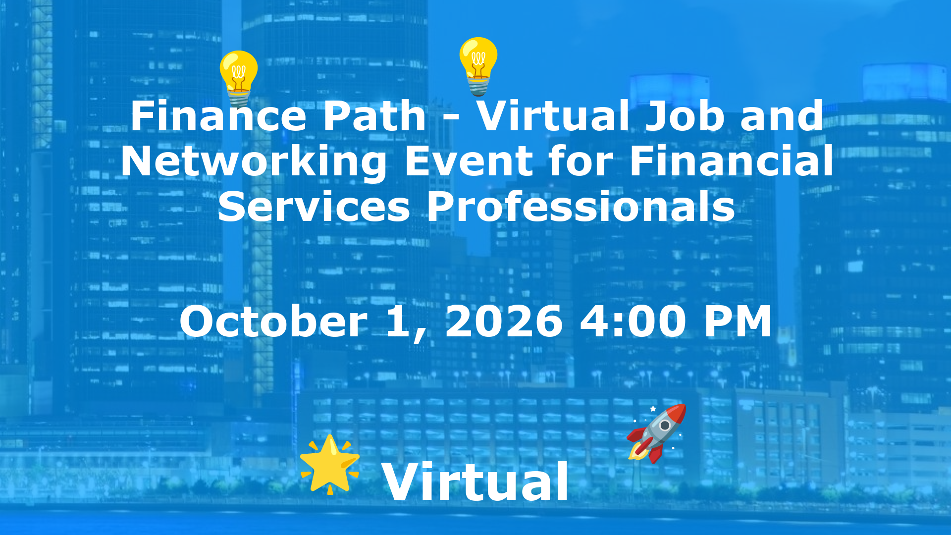 Finance Path - Virtual Job and Networking Event for Financial Services Professionals event image